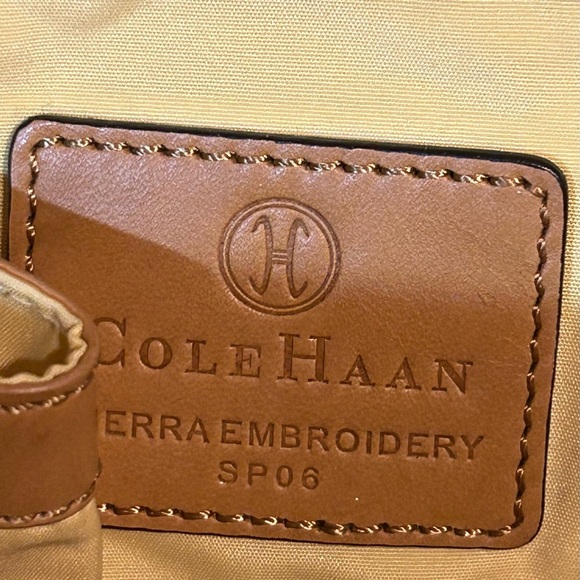 Cole Hann Embroidered Leather Tote Bag with Floral Design - Picture 6 of 9